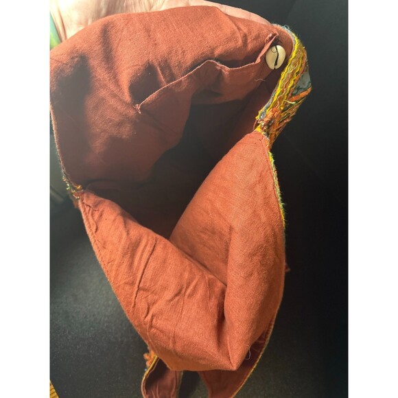 Boho Patchwork Sling Bag Embroidered Festival Tote - Picture 6 of 10